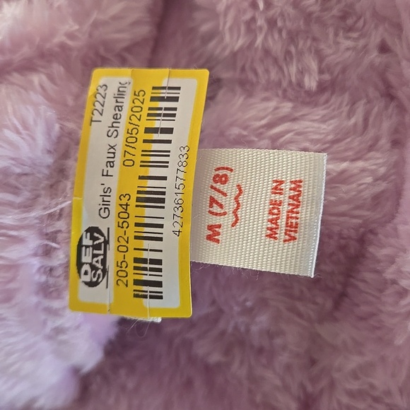 Cat & Jack Girls Faux Fur Fuzzy Sweatpants Light Purple Lounge Medoum 7/8 Y2k - Picture 2 of 8